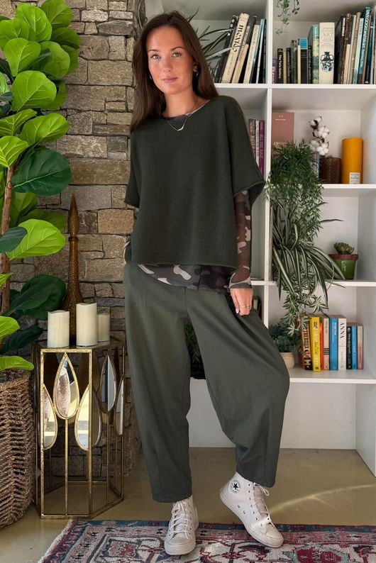 Lock Carrot Leg Trouser Khaki